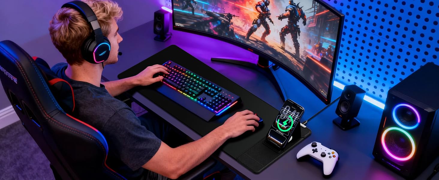 wireless charger mouse pad