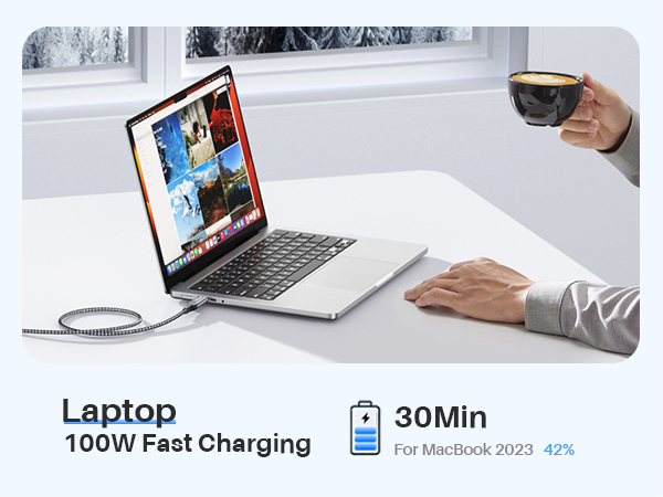 100W usb c fast charging cable for Laptop