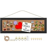 Pin Board Cork Board, 5.5x16.5inch Enamel Pin Board, Bulletin Board for Wall, Small Cork Board fo...