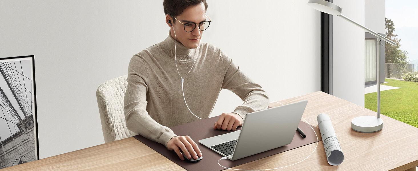 USB Headphones for Computer wired Noise cancelling earphones