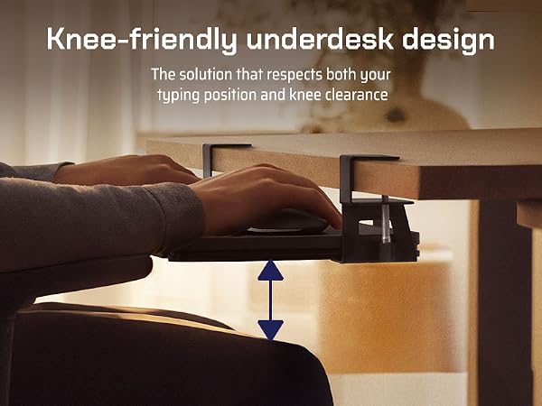 large keyboard tray under desk