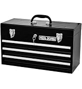Tool Dorm 3 Drawer 20.3“ Metal Tool Box Portable Steel Tool Chest with Metal Latch Closure and Lo...