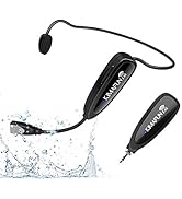 KIMAFUN Headset Wireless Microphone System, No Need Bluetooth, Waterproof Head Mic for Fitness In...
