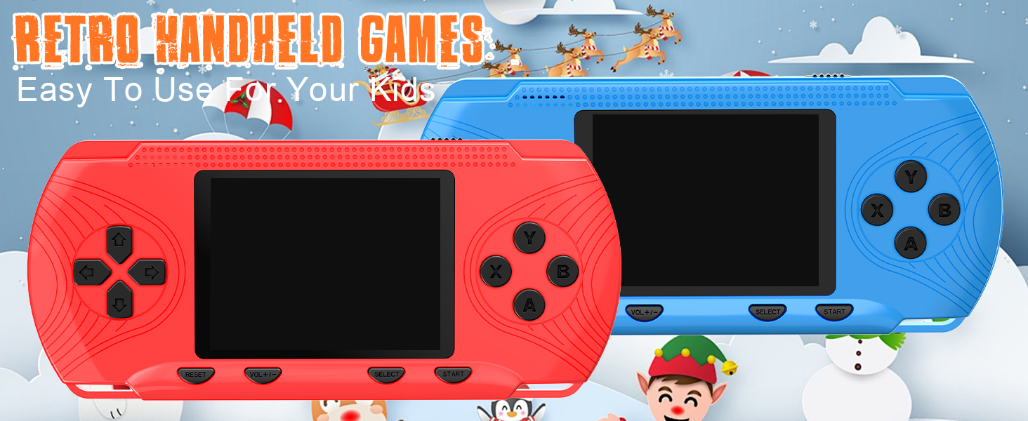Handheld Game Console for Kids Adults- 258 Retro Video Games