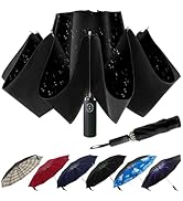 LLanxiry Compact Travel Umbrella, Mini Windproof Umbrellas for Rain &amp; Sun, Small Lightweight Outd...