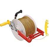 3:1 Geared Reel Prewound Polywire, Electric Fence Wire Reel, with Auxiliary Winding Handle, Plus ...