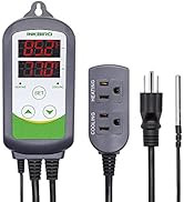 Inkbird ITC-308 Digital Temperature Controller 2-Stage Outlet Thermostat Heating and Cooling Mode...