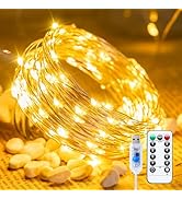 Minetom Twinkle Fairy Lights, 33 ft 100 LED USB Plug in String Lights with Remote and Timer, Wate...