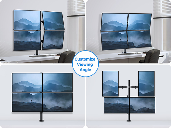 desk mount for 4 monitors