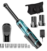 Seesii 3/8" Long Neck Ratchet Wrench, 40Ft-lbs 6" Extended Cordless Ratchet Wrench Kit w/ 2x2.0Ah...