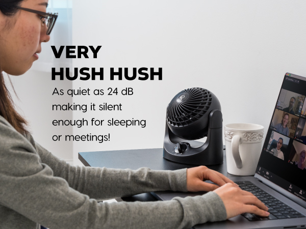 WOOZOO desk fan, mini table fan, portable, back to school, dorm, college