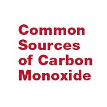 Common sources of Carbon Monoxide