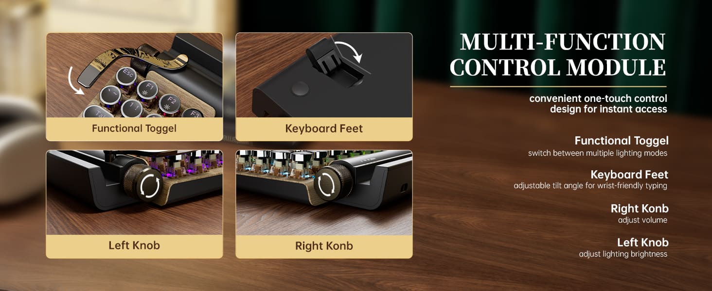 Retro detail designs for different functions