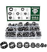 EASYEAH 225pcs Plastic Cable Snap Bushings Grommet Protector Black Snap in Lockig Cable Hose Bush...