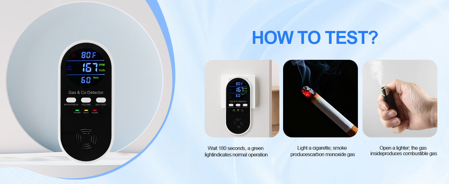 Natural gas detector and carbon monoxide detectors