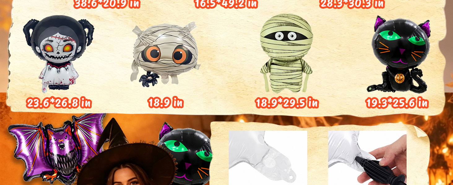 horror doll cat ghosts ghost mylar foil party