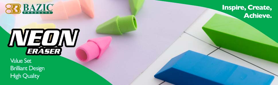 Neon Eraser Set