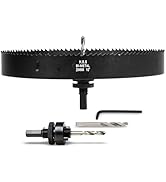 VIKITON 10 Inch Hole Saw with Arbor for Wood Metal Plastic, 10 in Bimetal Hole Cutter, Fast Chip ...
