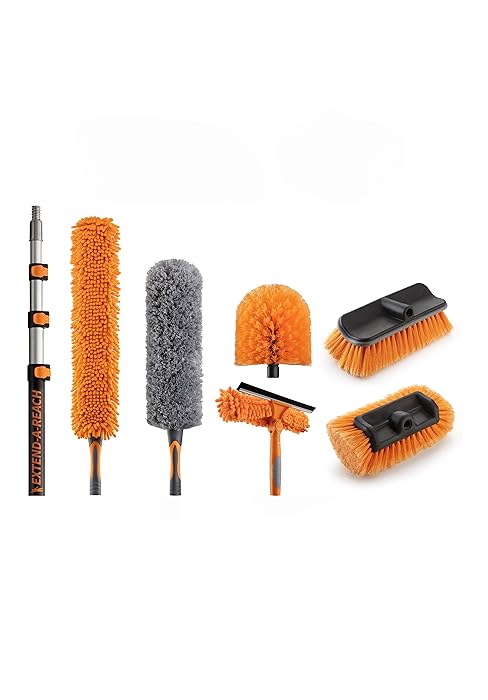 High Reach Telescoping Duster Kit and Vinyl Siding Brushes