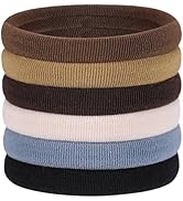 60 Pcs 2 Inch Neutral No Damage Hair Ties for Women Thick Hair, Large Soft Seamless Nylon Fabric ...