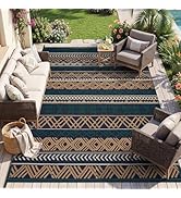 MontVoo Outdoor Rug Carpet Waterproof-Patio Rug Mat 5x8 Reversible RV Outdoor Camping Rugs Picnic...