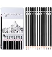 Lemical Professional Sketch pencils 12pcs/set (14B - 4H) Graphite Sketching Pencils Sketch Drawin...