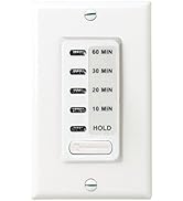 Intermatic EI210W Electronic 10, 20, 30, 60 Minute Auto-Off Timer - Easy Operation, Silent Functi...