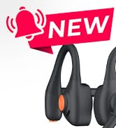 MONODEAL Bone Conduction Headphones with Mic,Open Ear Headphones Wireless | Bluetooth 5.1 Mute Fu...