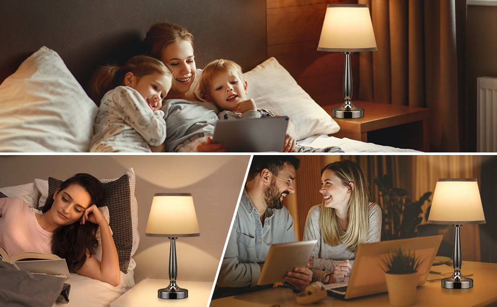 Touch Bedside Lamp with USB Port