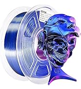 LOCYFENS PLA Filament 1.75mm, Silk PLA 3D Printer Filament, Tri Color Filament Black Purple Blue ...