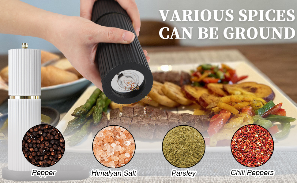 Premium Wooden Salt and Pepper Grinder Set