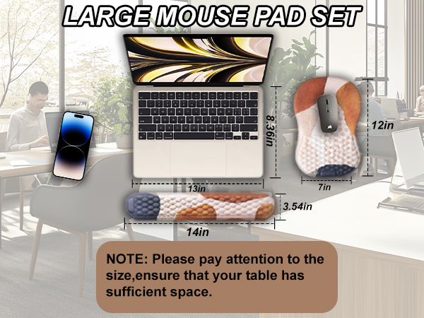 mouse pad with rest
