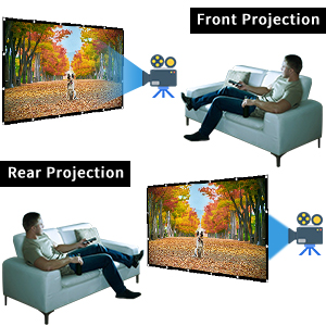 100 inch projector movie screen