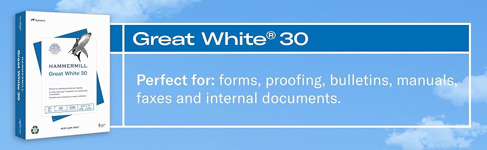 recycled paper; recycled printer paper; copy paper; printer paper; carton of paper; 30% recycled