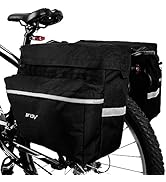 BV Bike Panniers 26L With Adjustable Hooks - Panniers For Bicycles With Carrying Handle, Bike Pan...