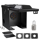 RVINGPRO Pre-Drilled 50 Amp RV Outlet Box, 125/250 Volt NEMA 14-50R RV Power Outlet Box, Enclosed...