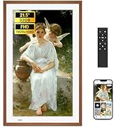 Uhale 21.5" Large Digital Picture Frame with Remote Control, 1920 x 1080 FHD IPS Display Wood WiF...