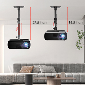 Mini Projector mount extended length from 16.5 inch to 27.5 inch 