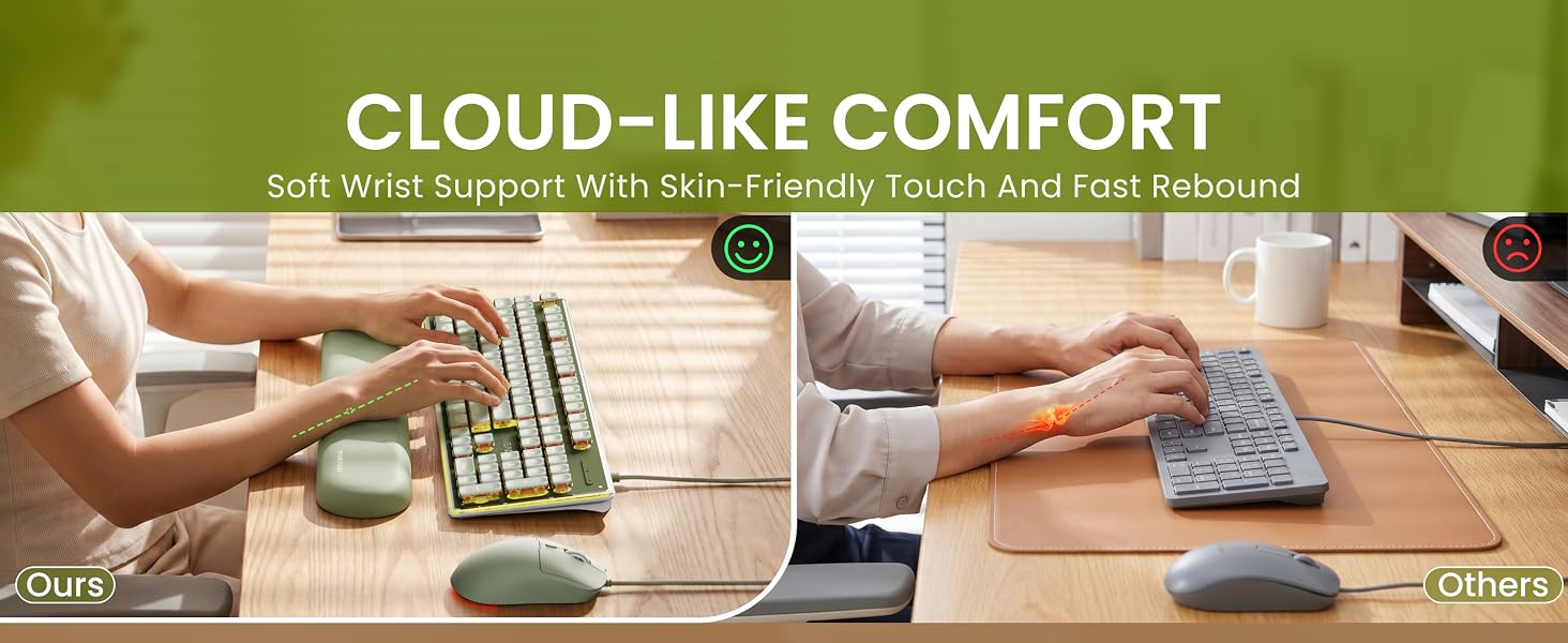 cloud wrist rest keyboard and mouse