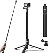 59in Invisible Selfie Stick Tripod for Insta360 X4/GO 3/X3/ONE RS/ONE X2/ONE X/GO 2/ONE R/ONE - U...