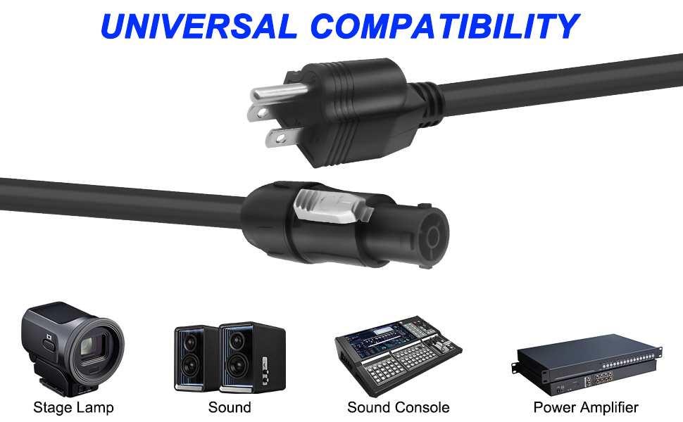 NEMA 5-15P to PowerCon True1 cable