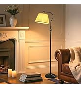 dujunlinghang Floor Lamp with Fabric Shade,12W Smart Remote and Bluetooth Dimmable, Standing Lamp...