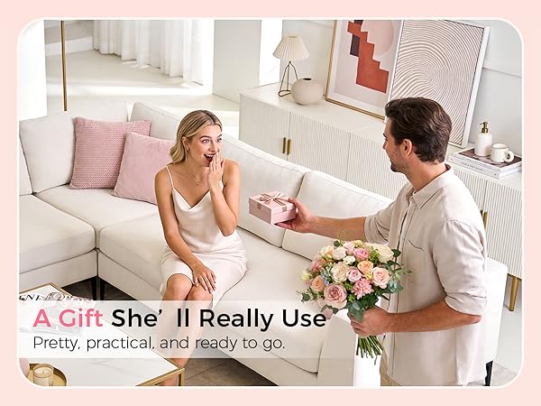 A Gift She'll Really Use. Pretty. practical, and ready to go.
