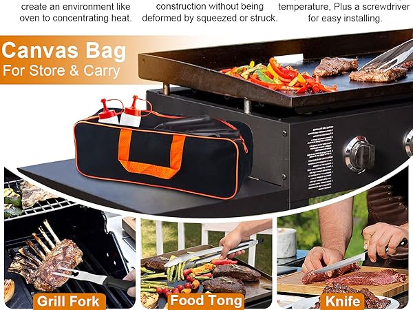 griddle accessories kit for blackstone flattop spatula smash burger press 35Pcs basting cover