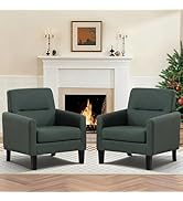 Brage Living Accent Chairs Set of 2, Mid Century Modern Living Room Chairs Comfy Reading Chair wi...
