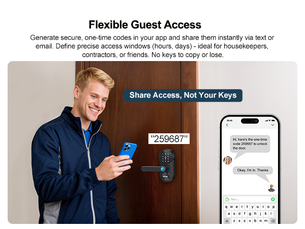Remote control digital door lock with handle