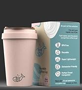 a reusable coffee cup with a plastic lid