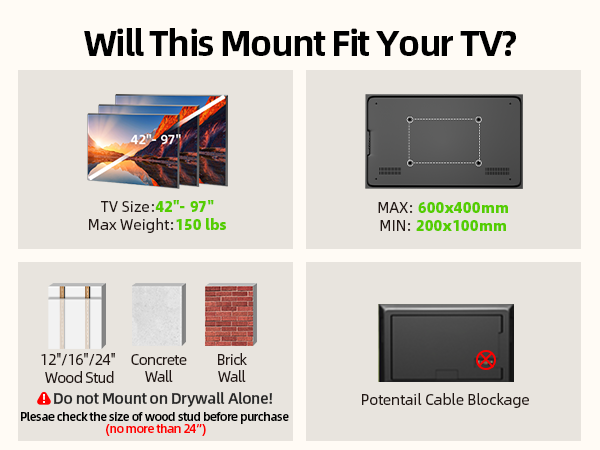 86 inch tv wall mount