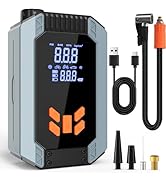 Clicar tire inflator portable air compressor,Digital tire pressure gauge,12V 150 PSI bike pump,Em...