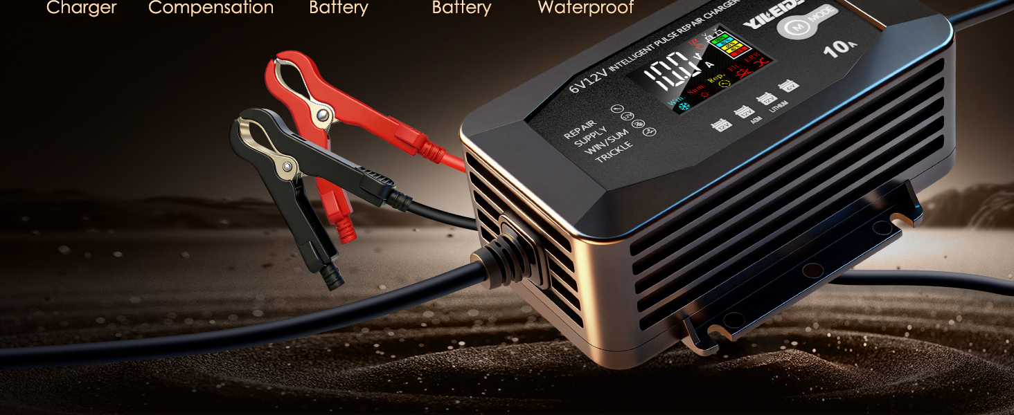 Waterproof Battery Charger – Automatic Maintainer, Trickle Charger &amp;amp;amp; Desulfator